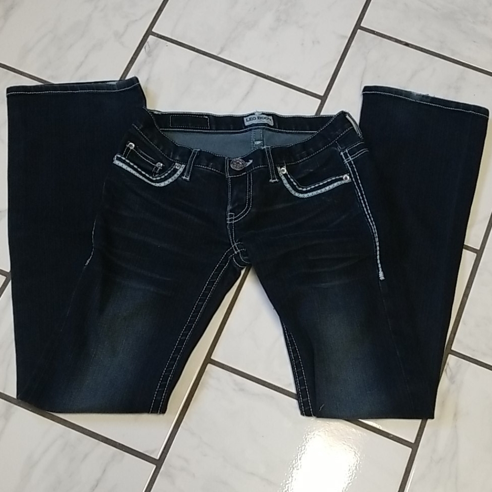 Daisytrip buckle bke bootcut flap pockets jeans